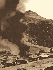 Obermutten beim Brand 1946